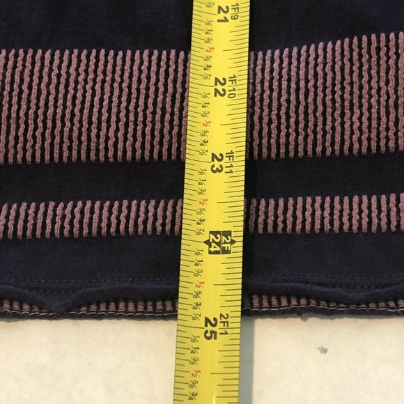 Free People Medium Size S Dress Lunch Date Purple Textured Stripe Knit Short - Picture 11 of 12
